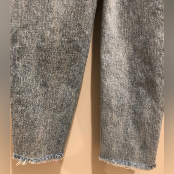 Aeropostale Distressed Overalls Light Wash Ankle Length Size XS - Picture 12 of 16